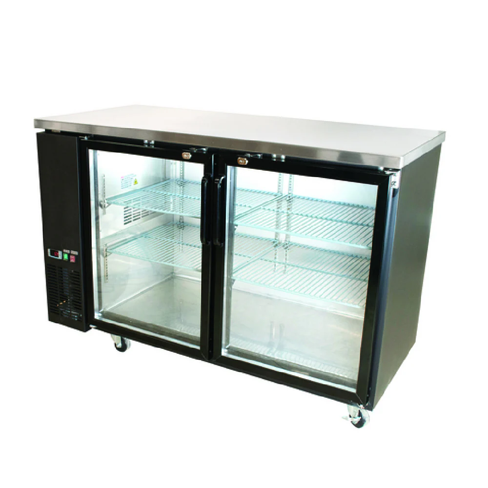 BK Resources BB-2G-48 48 Inch Refrigerated Back Bar Cabinet with LED 2 Doors