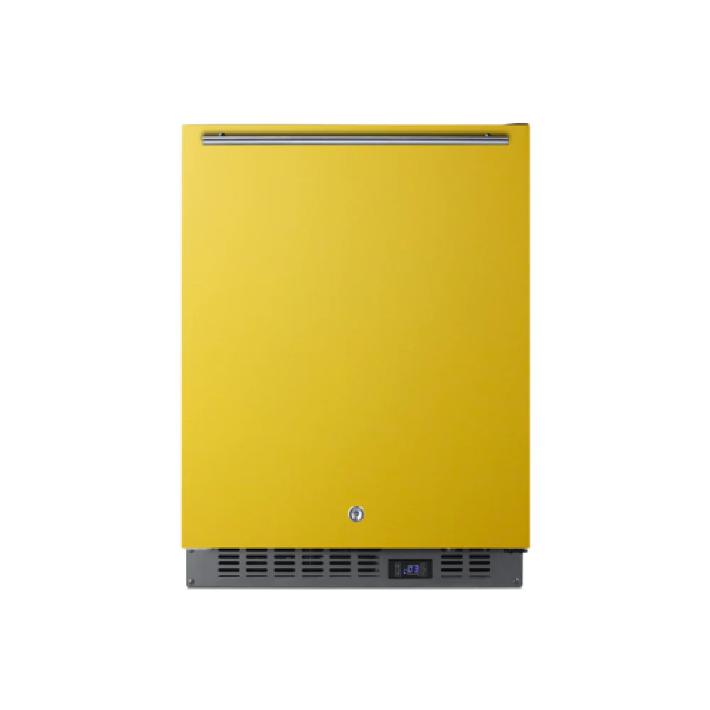 Summit ALFZ53Y 23.63 Inch All-Freezer 3.7 cu Frost-Free Stainless Steel Saffron Gold Summit ALFZ53Y 23.63 Inch All-Freezer 3.7 cu Frost-Free Stainless Steel Saffron Gold