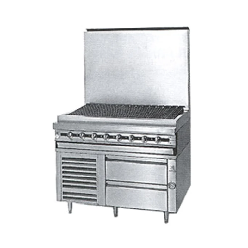 Jade Range JMRH-60B 60 Inch Modular Heavy Duty Gas Range with Charbroiler 150000 BTU Jade Range JMRH-60B 60 Inch Modular Heavy Duty Gas Range with Charbroiler 150000 BTU