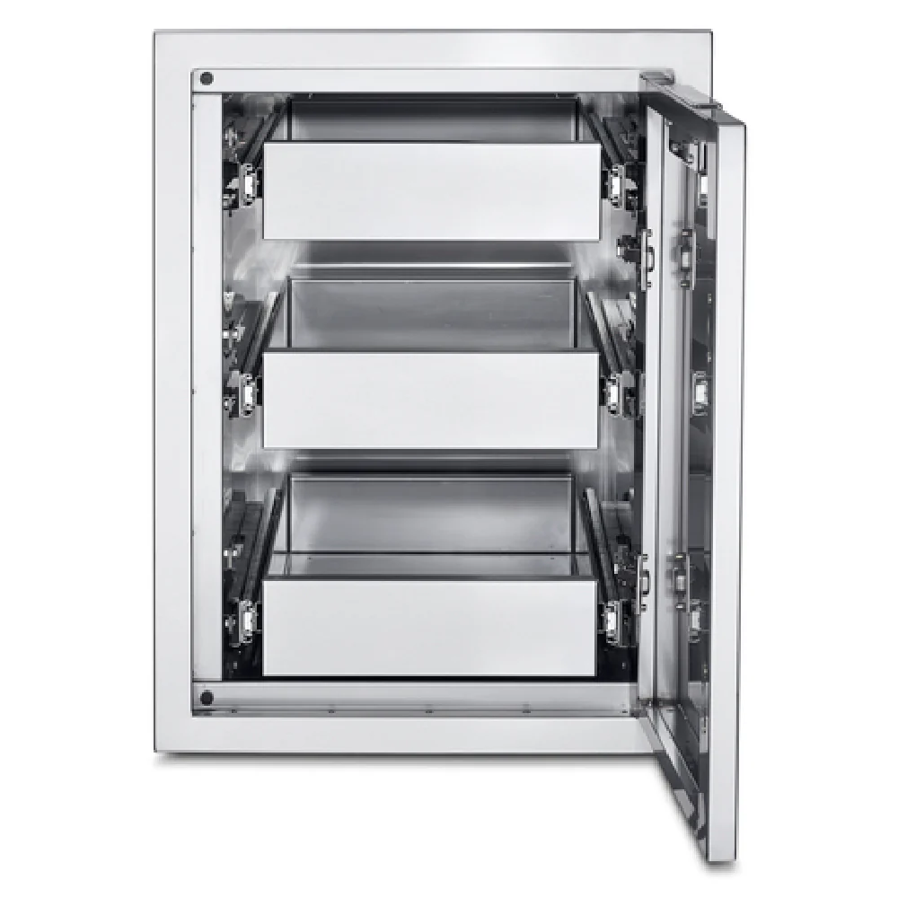 Crown Verity IBILC-3D 22 Inch Large Built-In Storage Cabinet with 3 Drawers Stainless Steel Crown Verity IBILC-3D 22 Inch Large Built-In Storage Cabinet with 3 Drawers Stainless Steel