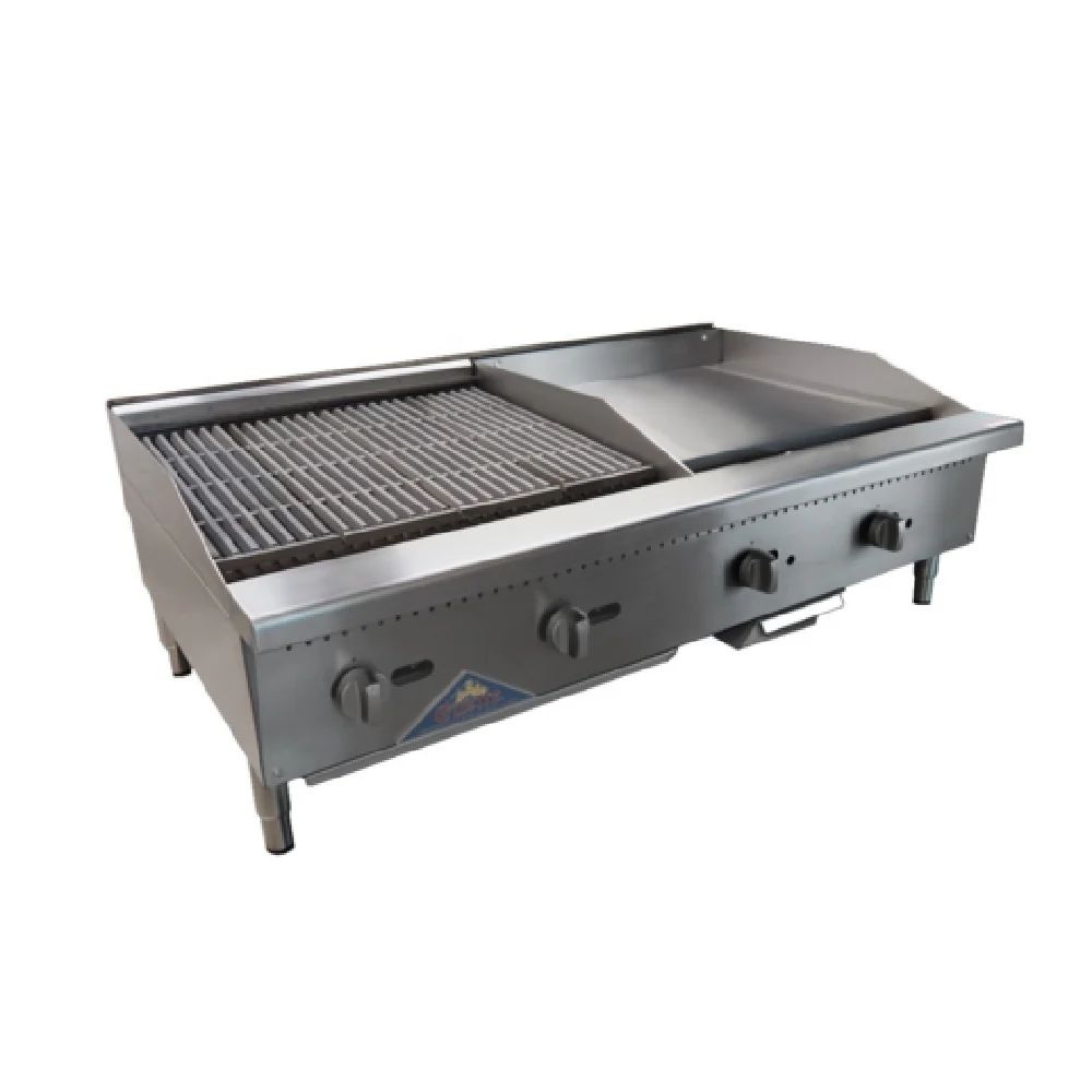 Comstock-Castle CS24RB-24G 48 Inch Griddle and Char-Broiler Gas Stainless Steel 130000 BTU
