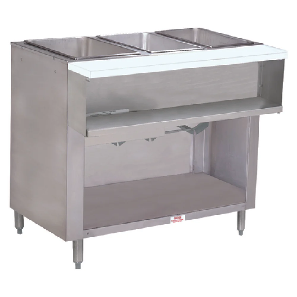 Advance Tabco WB-3G-NAT-BS 47 Inch Gas Water Bath Hot Food Table with 15000 BTU