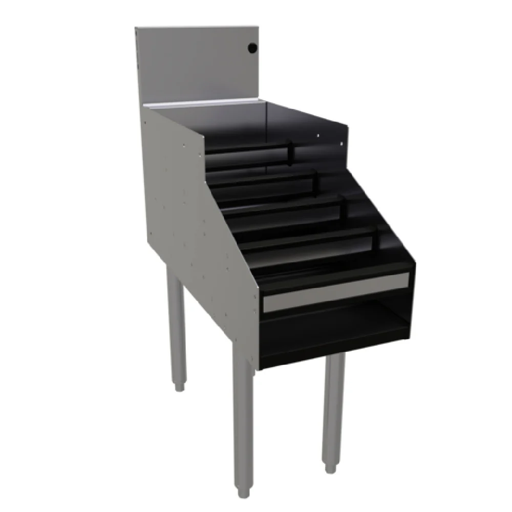 Glastender LDA-12D 12 Inch Underbar Liquor Steps Free Standing Stainless Steel Glastender LDA-12D 12 Inch Underbar Liquor Steps Free Standing Stainless Steel
