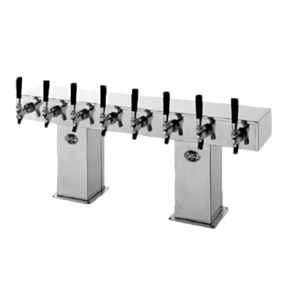 Perlick 4006-12B 33 Inch Bridge Tee Glycol Cooled Draft Beer Tower Stainless Steel with 12 Faucets Perlick 4006-12B 33 Inch Bridge Tee Glycol Cooled Draft Beer Tower Stainless Steel with 12 Faucets