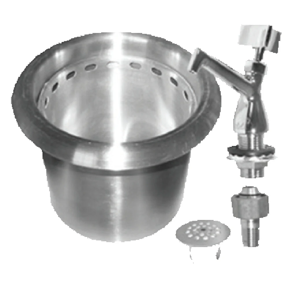 GSW USA HS-DSROG 7 Inch Round Dipper Well Sink with Faucet Stainless Steel