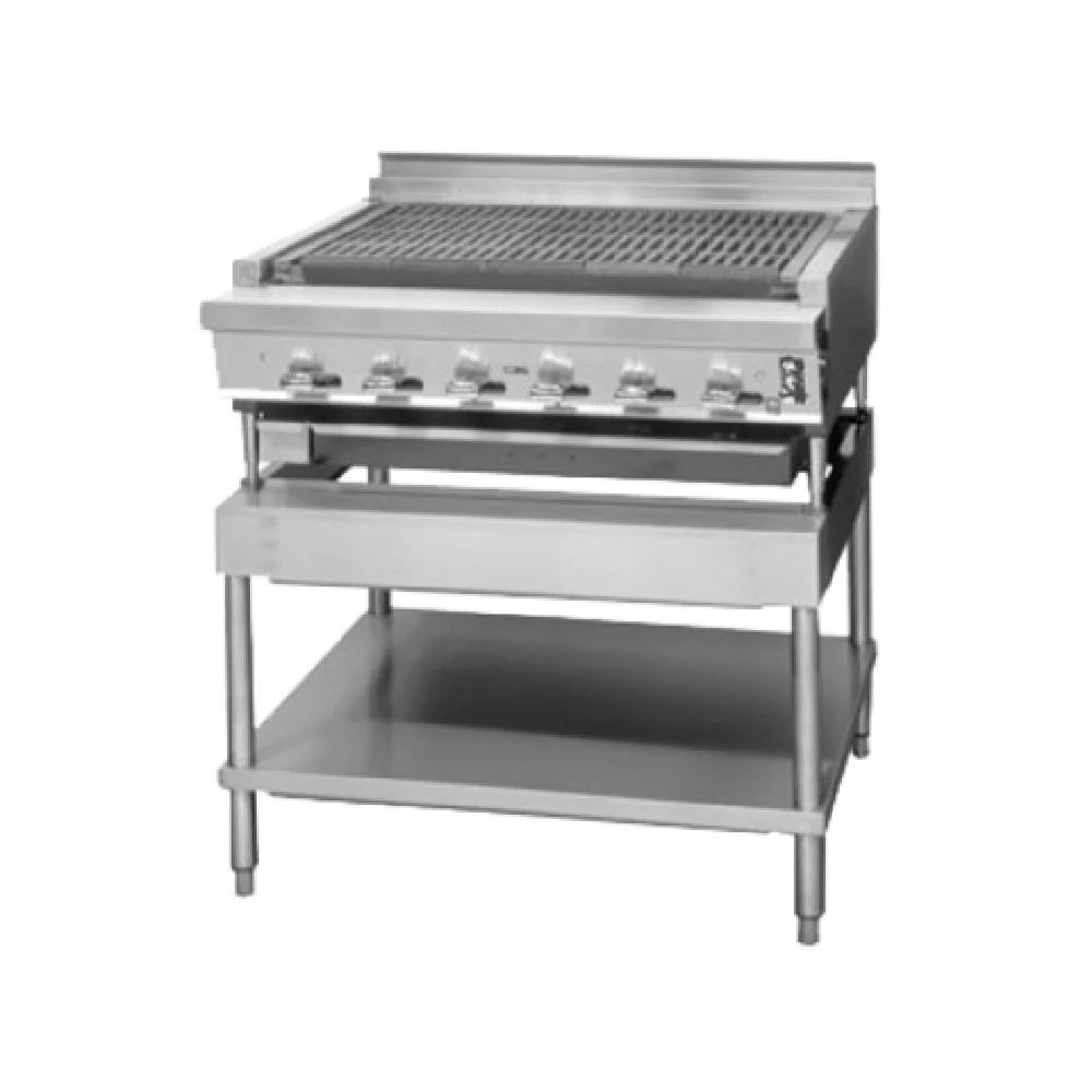 Montague Company UFLC-36R 36 Inch gas Char-Broiler Countertop with Cast Iron Grate 114000 BTU