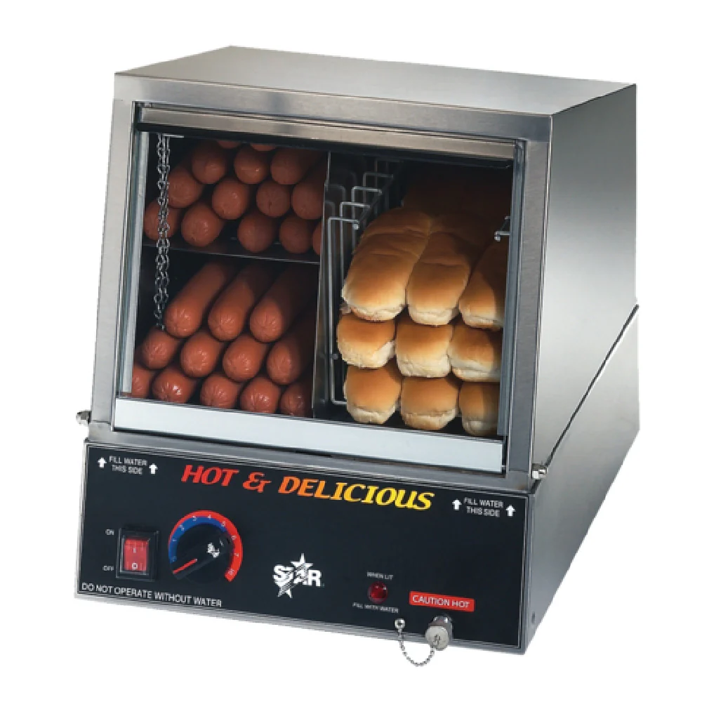 Star 35SSA 15 Inch Hot Dog Steamer and Bun Warmer with Juice Tray Star 35SSA 15 Inch Hot Dog Steamer and Bun Warmer with Juice Tray