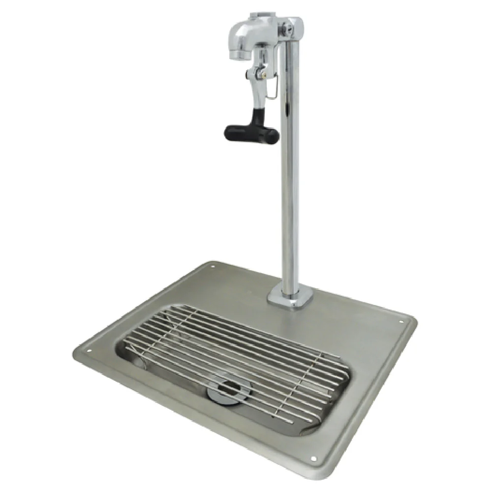 BK Resources BK-WS-1SGF-G 14 Inch Glass Filler Water Station Sink with Faucet Drop-in