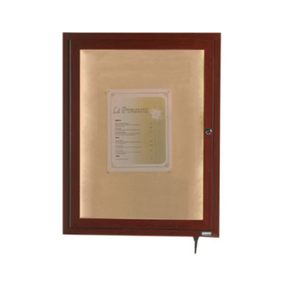 Aarco LWL2418W 18 Inch Enclosed Display Case with Acrylic Safety Glass Walnut Finish