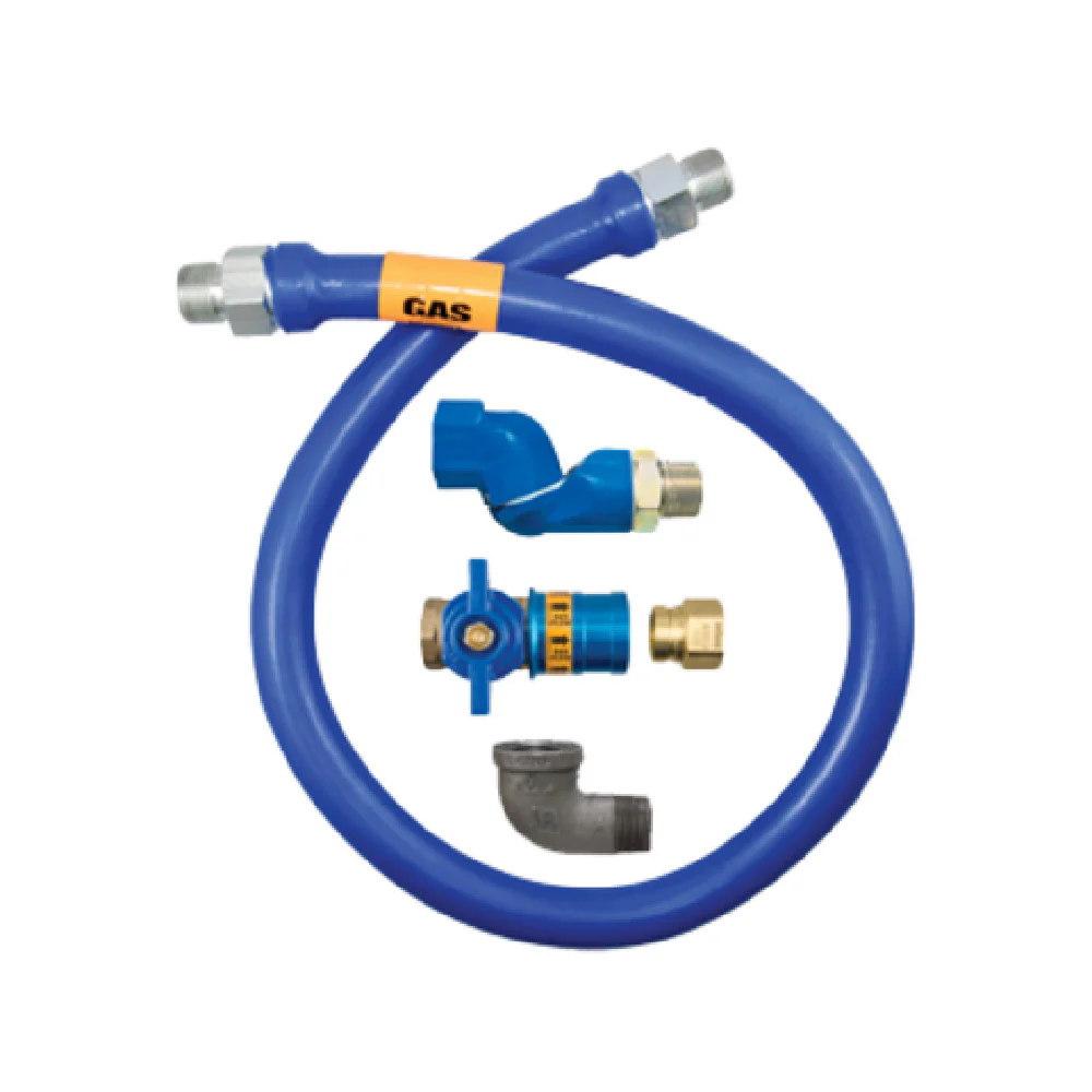 Dormont 16100BPCFS48 1 Inch Diameter Moveable Gas Connector Hose Assembly 48 Inch Length with Safety Quik QDV 310000 BTU