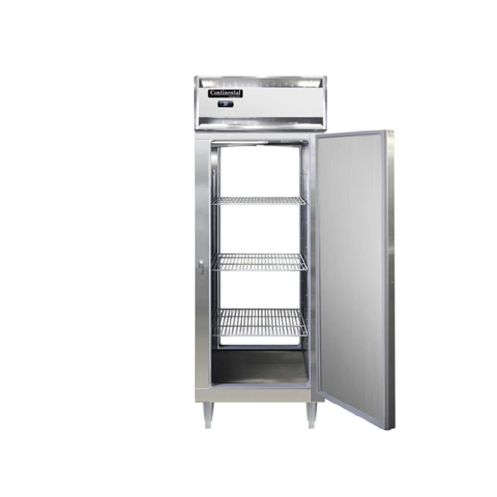Continental Refrigerator D1FENPT 28-1/2 Inch Pass-Thru Freezer 1 Section Aluminum and Stainless Steel