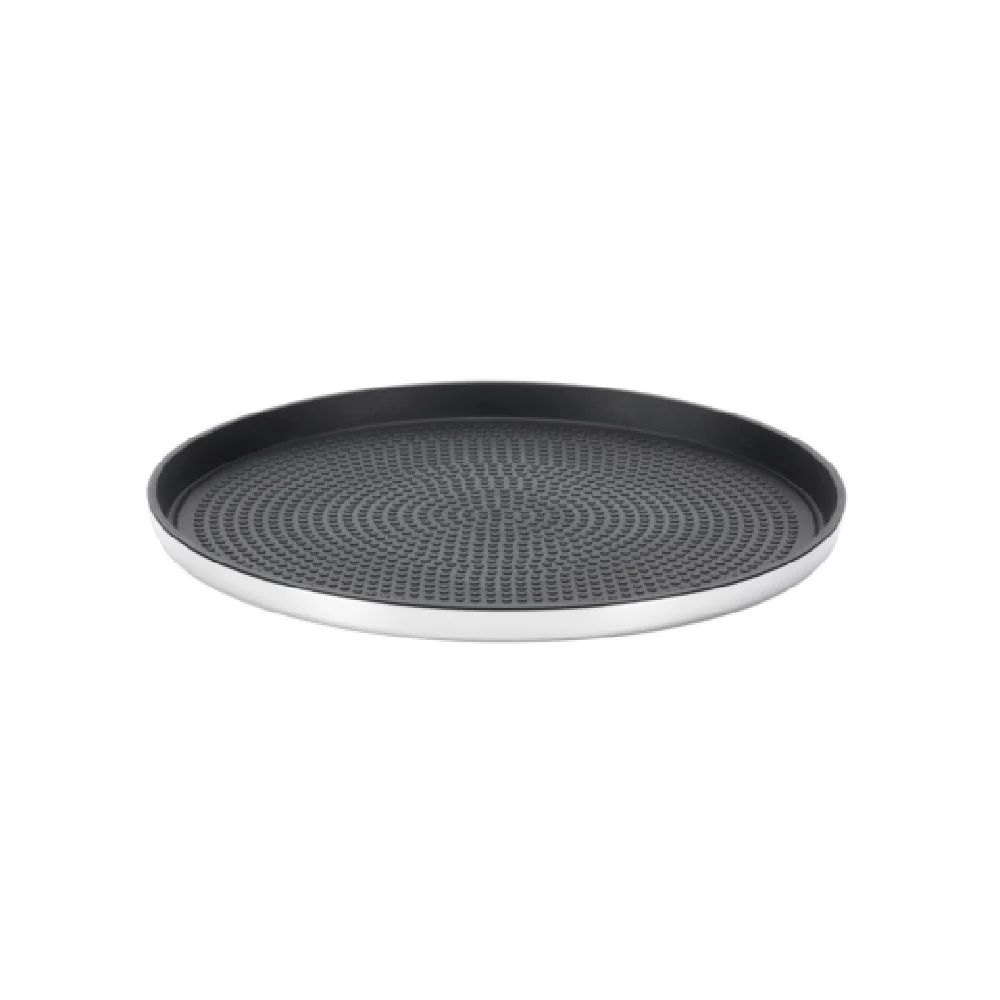 Service Ideas TRME9RI 9.25 Inch Non-slip Tray with Polished Finish Stainless Steel