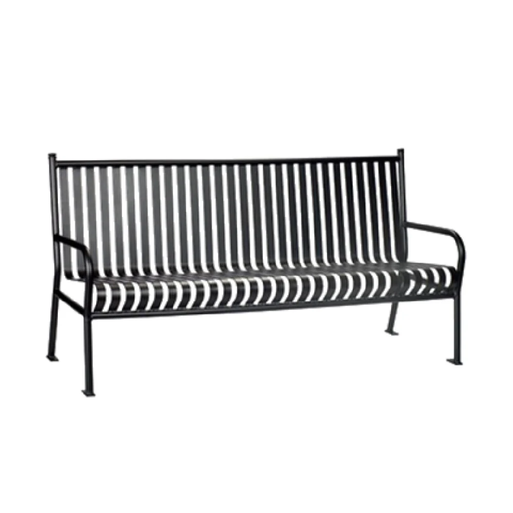 Plantation Prestige Commercial Furniture 7922100-01 72 Inch Bench Outdoor Commercial-grade Steel Charcoal e-coated Powder Finish
