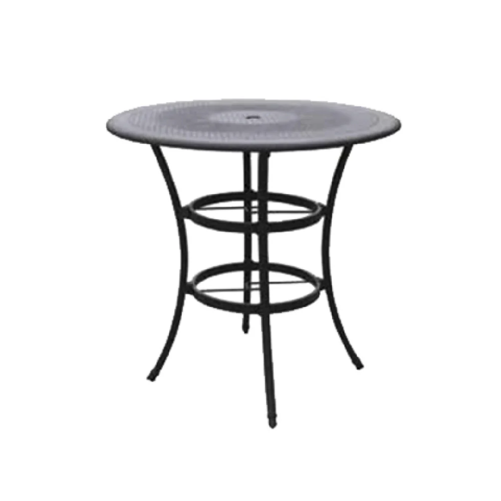 Plantation Prestige Commercial Furniture 87536BT-0140 36 Inch Round Table with Umbrella Hole Chocolate Cast Aluminum