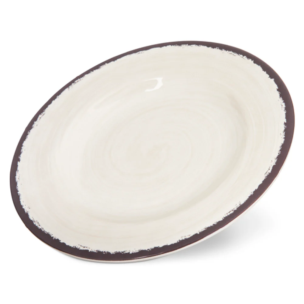 Carlisle 5400253 9 Inch Salad Plate Round Swirl Design Melamine Beige Carlisle 5400253 9 Inch Salad Plate Round Swirl Design Melamine Beige