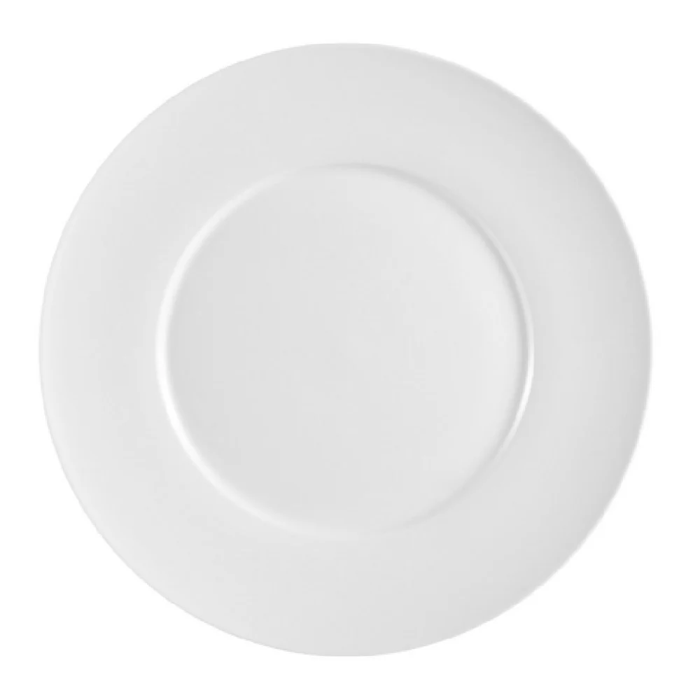 CAC China FDP-20 11 Inch Diameter Round Plate Porcelain Bone White