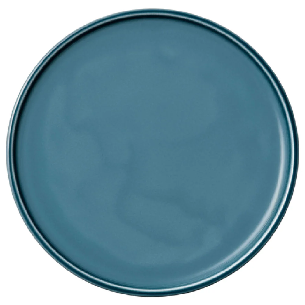 Libbey 9251224E 9-3/8 Inch Round Coupe Plate Porcelain Petrol Blue
