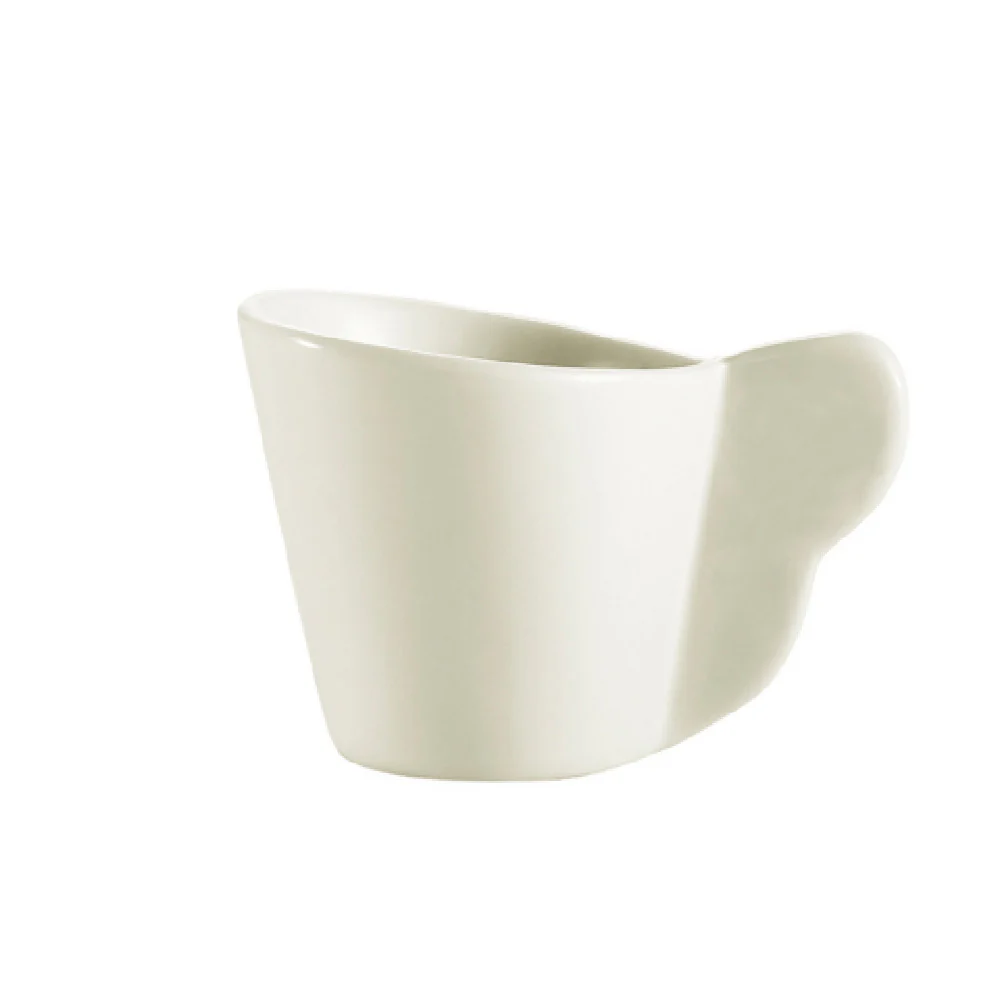 CAC China SOH-35 3-1/2 Oz Soho Demitasse Cup with ear handle Ceramic American White