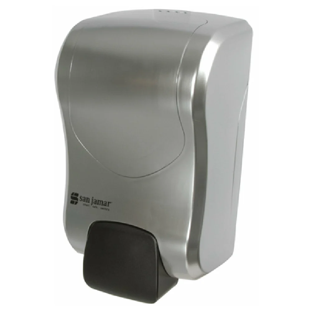 San Jamar SF970SS 5-1/4 Inch Width Manual Foam Soap Dispenser Plastic with Stainless Steel Look San Jamar SF970SS 5-1/4 Inch Width Manual Foam Soap Dispenser Plastic with Stainless Steel Look