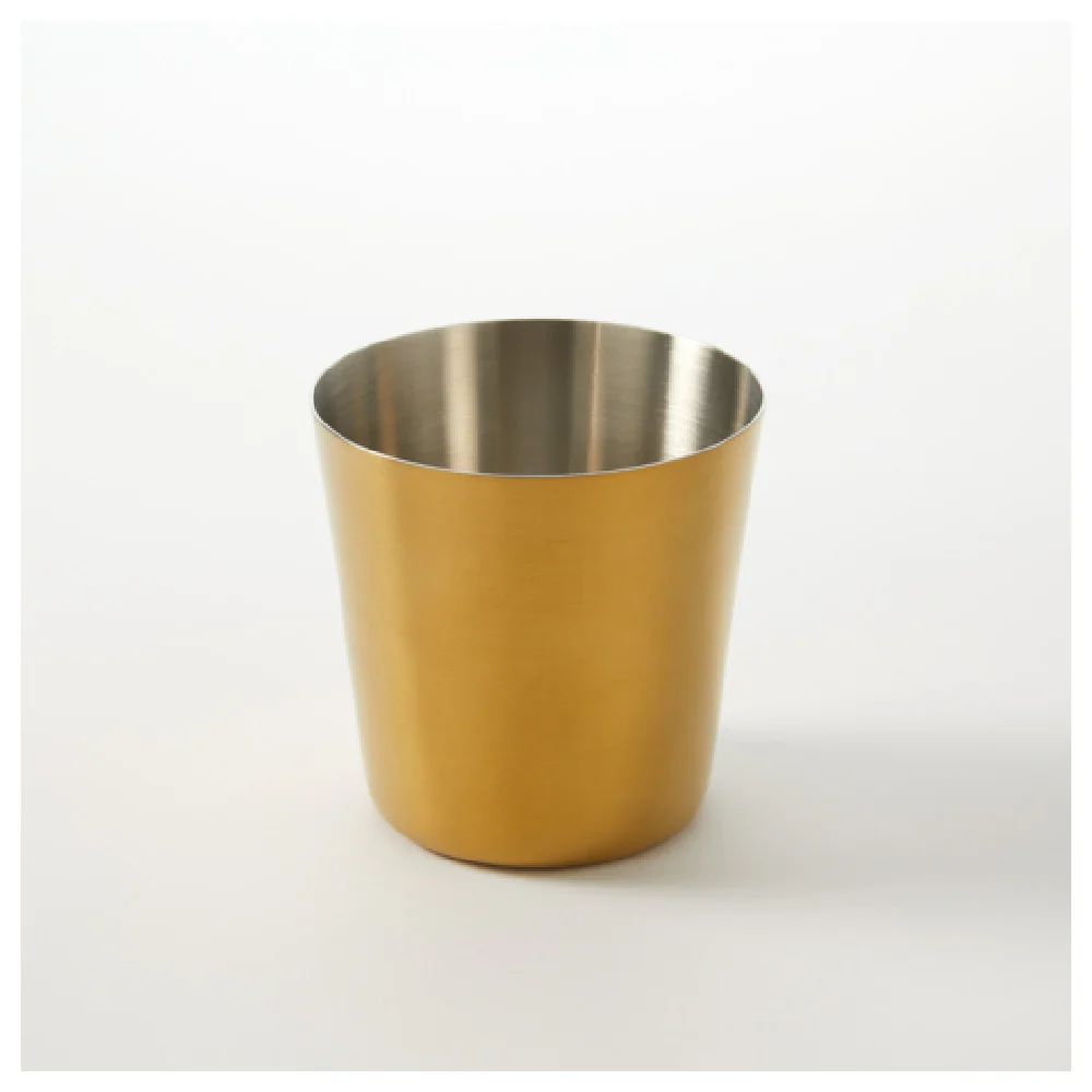American Metalcraft FFCG337 14 Oz. Fry Cup Gold Satin Stainless Steel