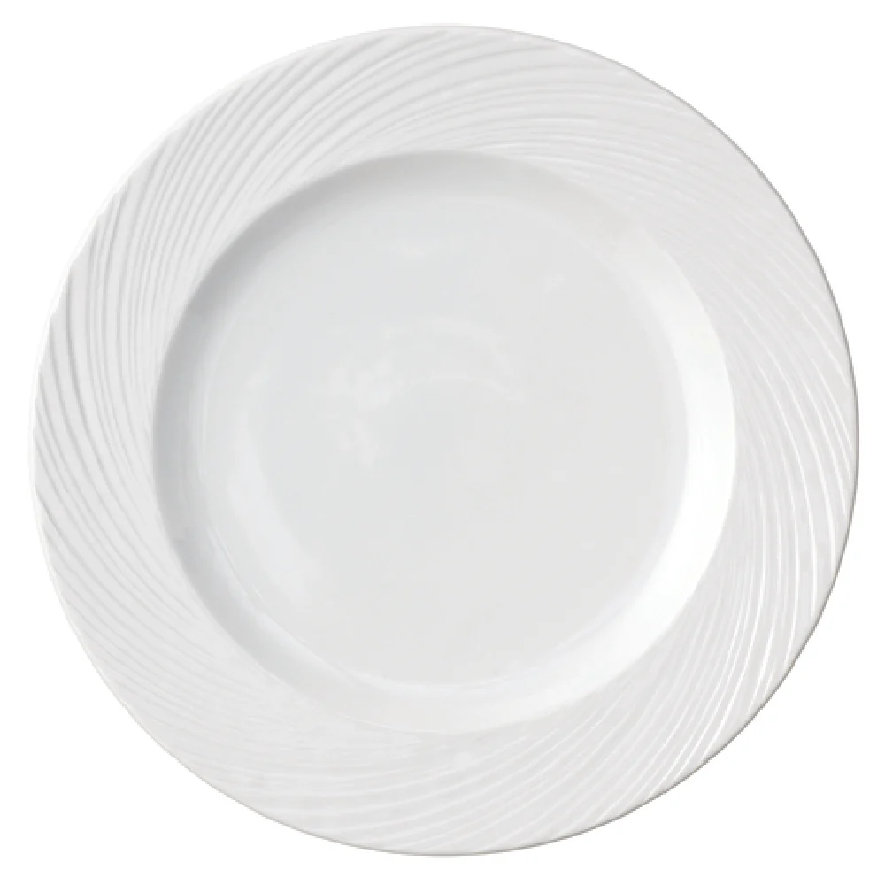 Arc Cardinal FK764 11 Inch Round Plate High Alumina Porcelain with Embossed Rim