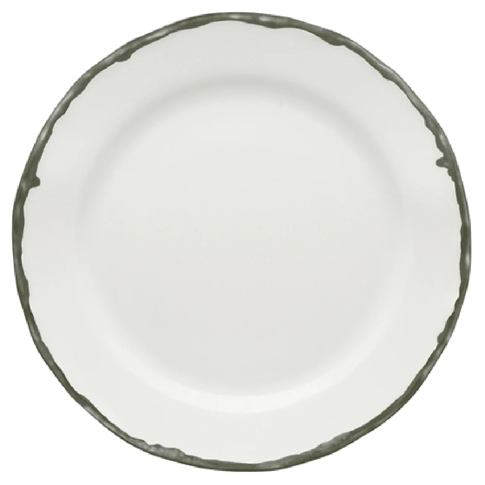 BauscherHepp 452035-380399 14 Inch Platter Oval Porcelain Wide Rim Cosy Cottage Grey