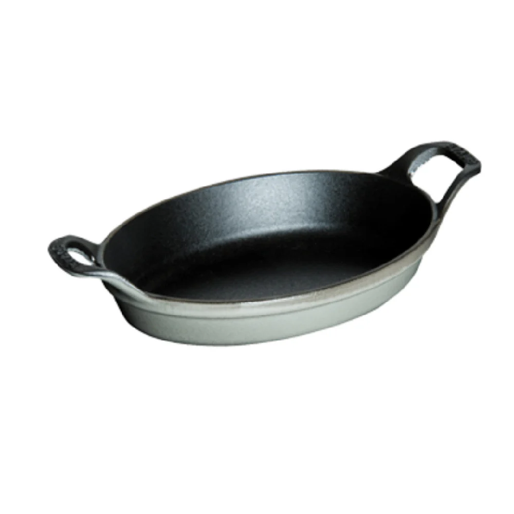 Zwilling 1302118 0.75 qt Staub Gratin Dish with handles Enameled Cast Iron 8 Inch Graphite Grey