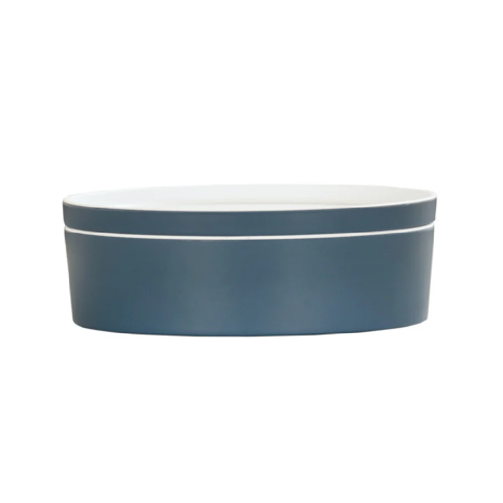 Cal-Mil 24126-9-111 9 Inch Diameter Round Bento Box Stone Blue Melamine Cal-Mil 24126-9-111 9 Inch Diameter Round Bento Box Stone Blue Melamine
