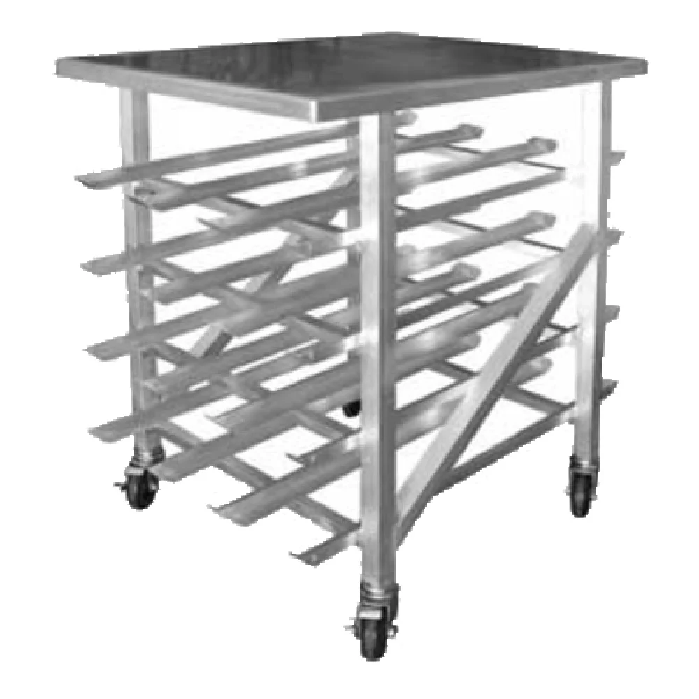 GSW USA AAR-CRAW41 25 Inch Can Rack Half Size Mobile Aluminum with Counter Top
