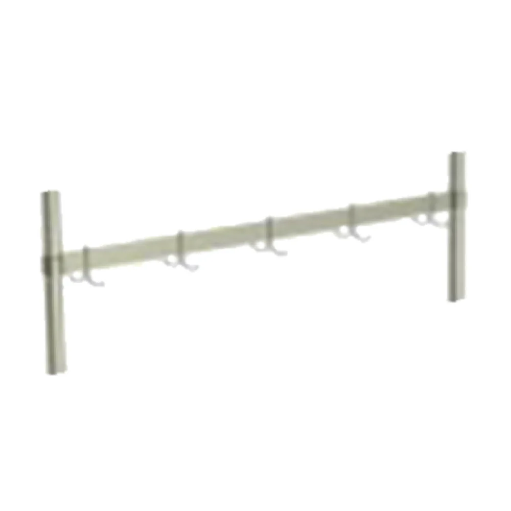 AERO Manufacturing FUS-108 108 Inch Utensil Rack Table Mount on Splash Stainless Steel with Hooks