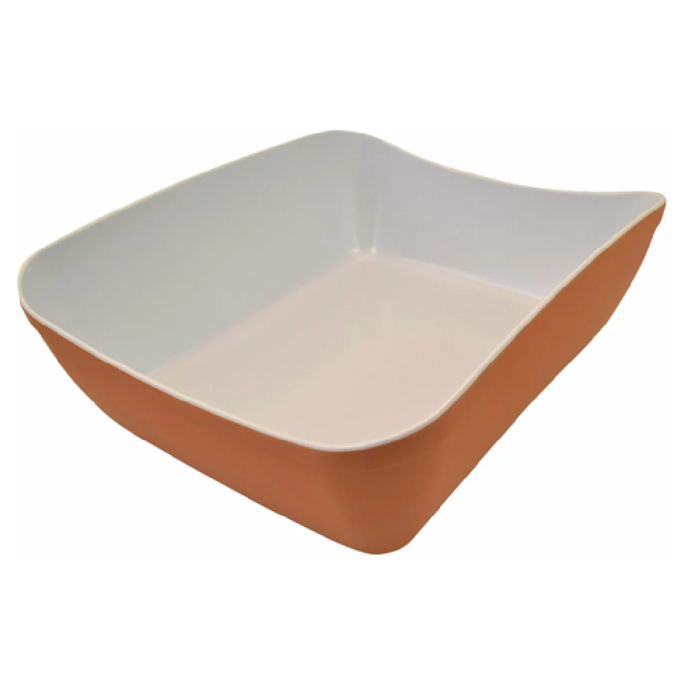 BauscherHepp TT6612W 4 Quart Deli Crock with Rectangular Design in Two Tone