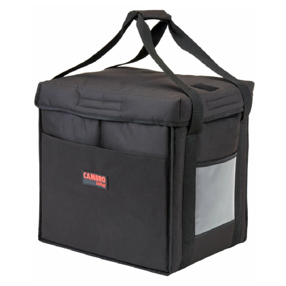 Cambro GBD121515110 12 Inch Delivery Bag with Velcro Lid and Straps Black Nylon Cambro GBD121515110 12 Inch Delivery Bag with Velcro Lid and Straps Black Nylon