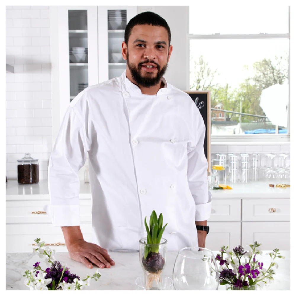 John Ritzenthaler Company J002-2X 16 Inch Chef's Coat White Poly Cotton Long Sleeve with Pen Pocket John Ritzenthaler Company J002-2X 16 Inch Chef's Coat White Poly Cotton Long Sleeve with Pen Pocket