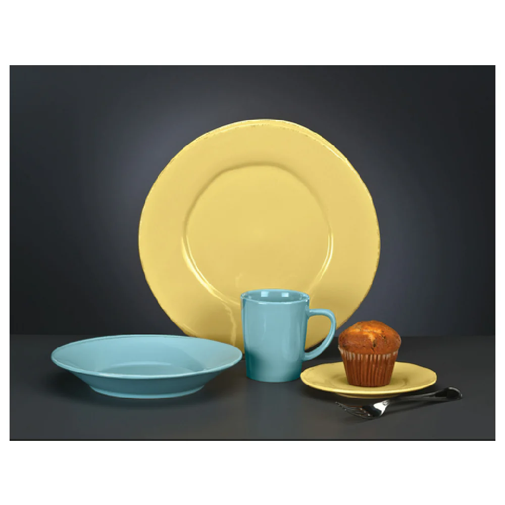 Libbey FH-500R 6-3/8 Inch Plate Round Glazed Scratch Resistant Porcelain Barn Red Libbey FH-500R 6-3/8 Inch Plate Round Glazed Scratch Resistant Porcelain Barn Red