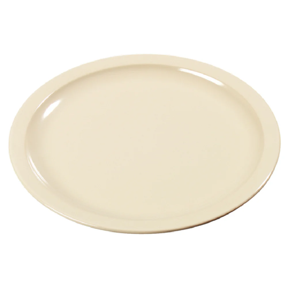 Carlisle KL20425 6-1/2 Inch Round Narrow Rim Pie Plate Tan Melamine with Gloss Finish