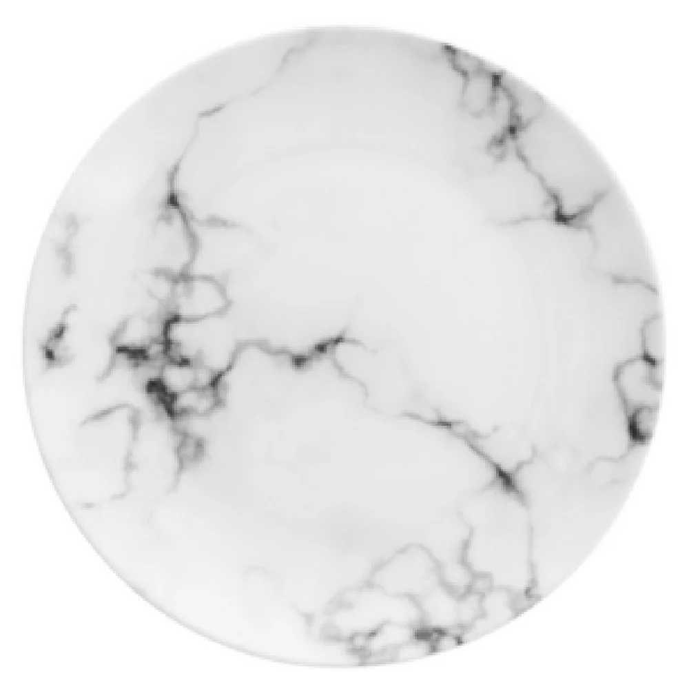 Fortessa RRP.MARBLE.02 8 Inch Marble Dessert Plate Coupe Porcelain - Dishwasher Safe