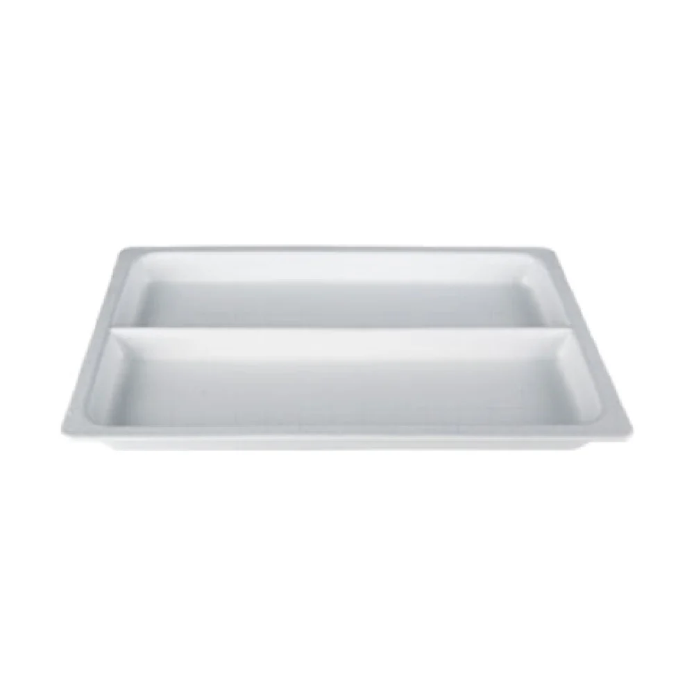 GET Enterprises IH1S2/4LT Full Size 4.2 Qt Food Pan Divided Aluminum Latte