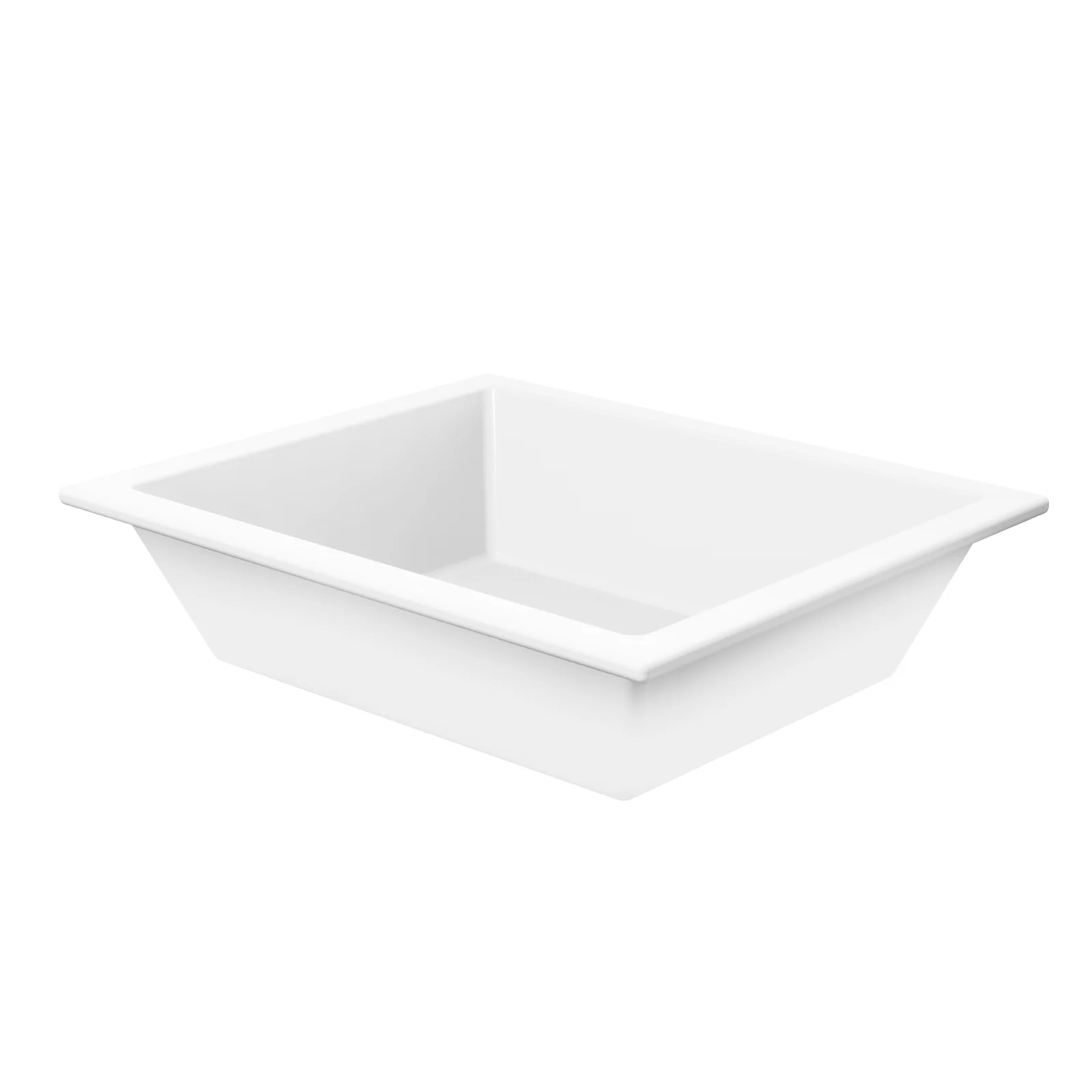 Tablecraft CW1799W 3-1/2 Quart Cold Holding Food Pan with Duracoat Aluminum White Finish