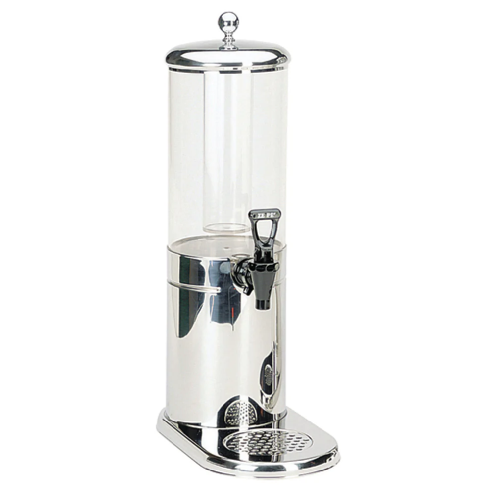 Service Ideas GSP1S4 4 Liter Beverage Dispenser with Crushed Ice Tube and Faucet