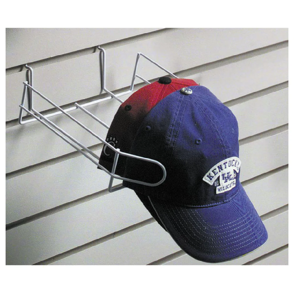 Hubert 68572 Slatwall Hat/Cap Display Rack Holds 10-caps 8-1/2