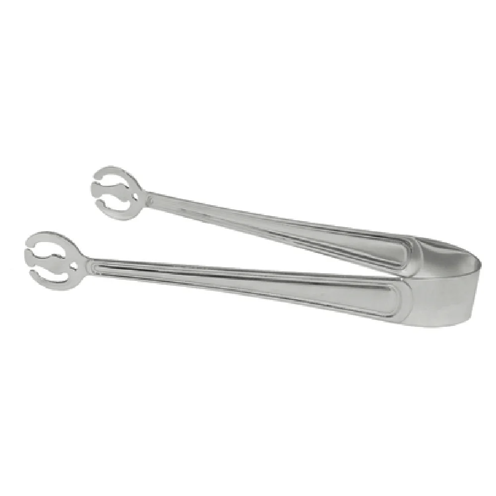 1880 Hospitality RE-120 8-1/2 Inch Food Ice Tongs Mirror Polish Stainless Steel