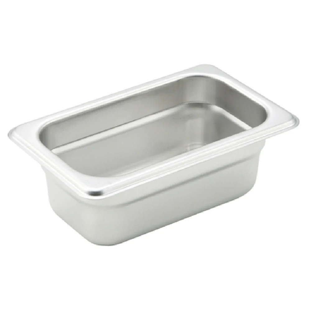 Winco SPJM-902 6-3/4 Inch Stainless Steel Steam Table Pan 1/9 Size Anti-jamming Winco SPJM-902 6-3/4 Inch Stainless Steel Steam Table Pan 1/9 Size Anti-jamming