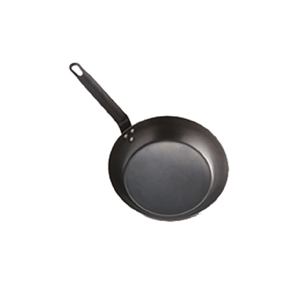 American Metalcraft BSFP11 11 Inch Fry Pan Non-coated Steel Black Riveted Handle