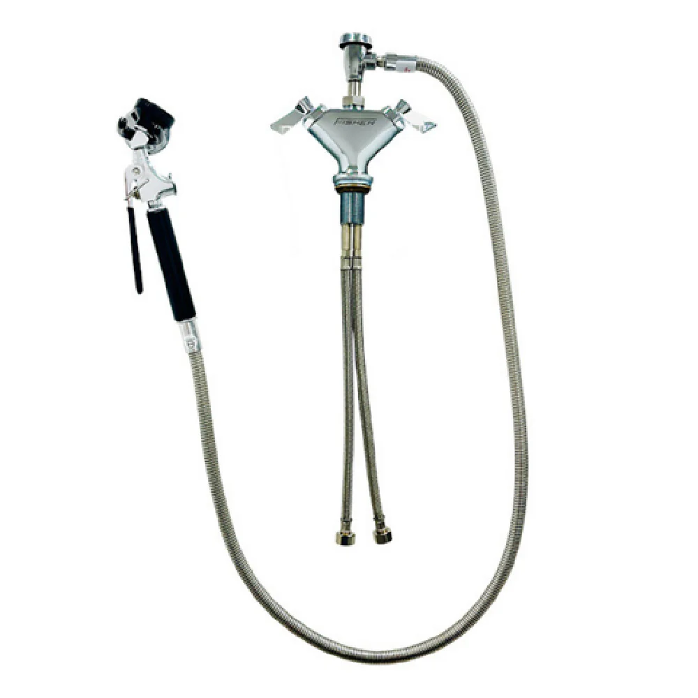Fisher 21600 8.63 Inch Utility Spray Faucet with Dual Control Valves and 60 Inch Hose Fisher 21600 8.63 Inch Utility Spray Faucet with Dual Control Valves and 60 Inch Hose
