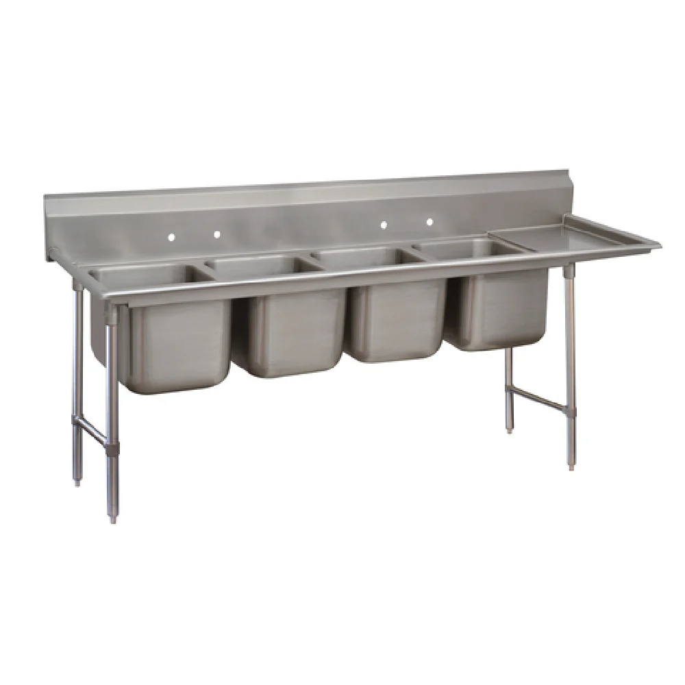 Advance Tabco 9-64-72-36R 122 Inch Regaline Sink with Right-hand Drainboard