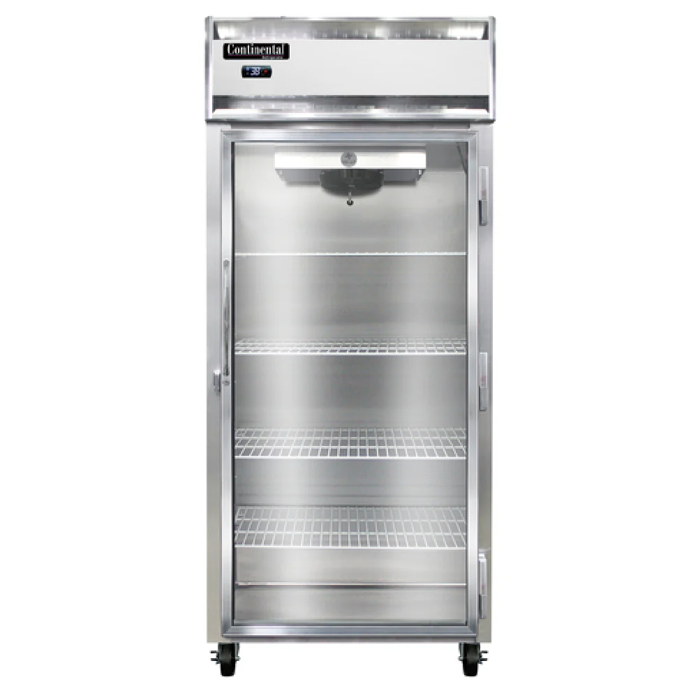 Continental Refrigerator 1RXNGD 36-1/4 Inch Electric Refrigerator Reach-In One Section Aluminum and Stainless Steel Continental Refrigerator 1RXNGD 36-1/4 Inch Electric Refrigerator Reach-In One Section Aluminum and Stainless Steel