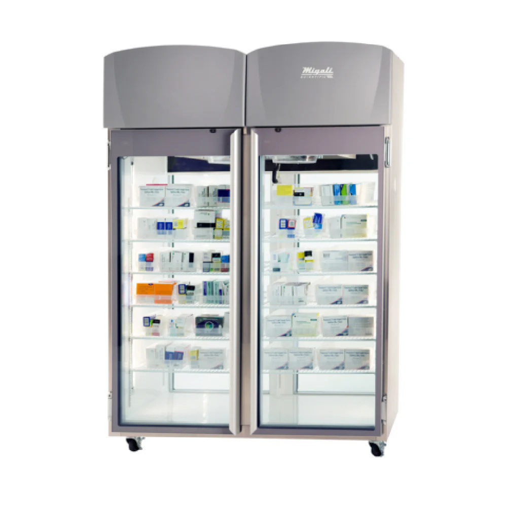 Migali Industries EVOX-2PT-SH-LB-RC Clean Room Refrigerator Pass-thru 44.9 Cu. Ft. Capacity