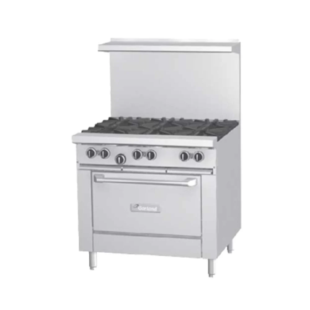 Garland G36-6S_NAT 36 Inch Gas Restaurant Range with Storage Base 6 Burners 198000 BTU Garland G36-6S_NAT 36 Inch Gas Restaurant Range with Storage Base 6 Burners 198000 BTU