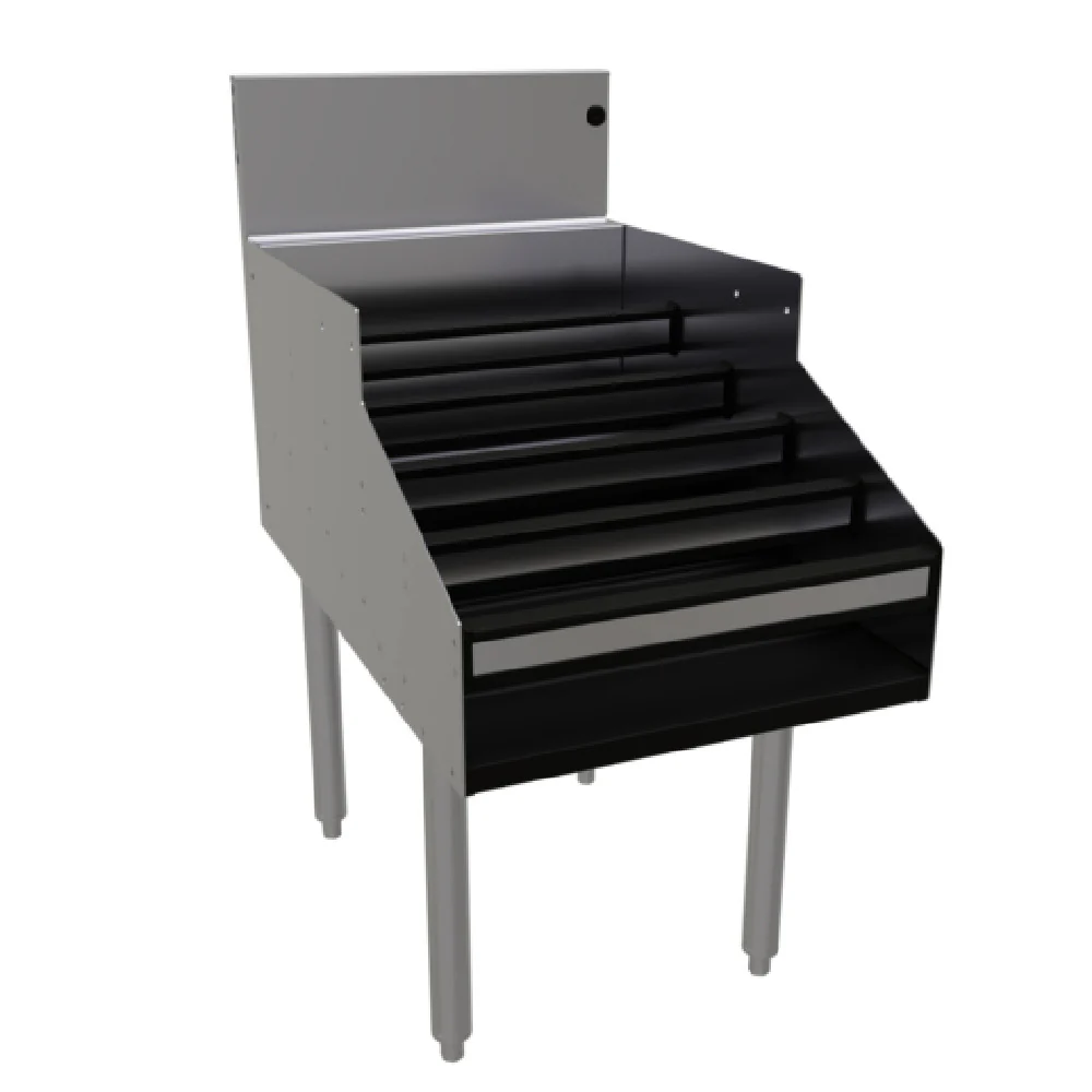 Glastender LDA-18D 18 Inch Underbar Liquor Steps Free Standing Stainless Steel with Lift-off Cover Glastender LDA-18D 18 Inch Underbar Liquor Steps Free Standing Stainless Steel with Lift-off Cover
