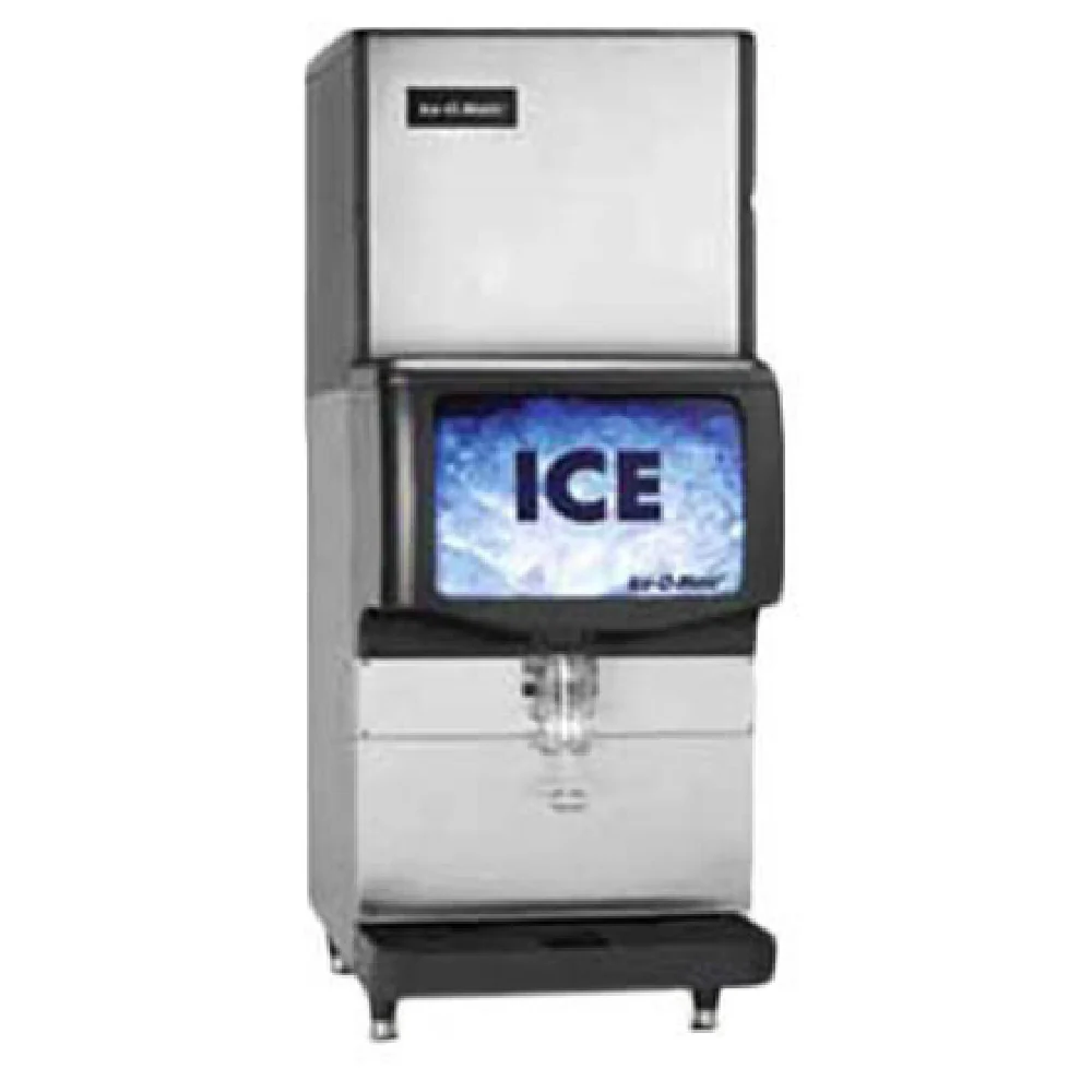 Ice-O-Matic IOD150 Countertop Ice Dispenser Cube and Pearl Ice 150 Lb Storage Capacity Lever Dispensing